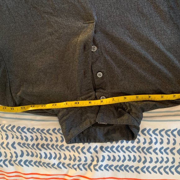 Theory Brown B Atlas Piqué grey polo shirt - Picture 6 of 8